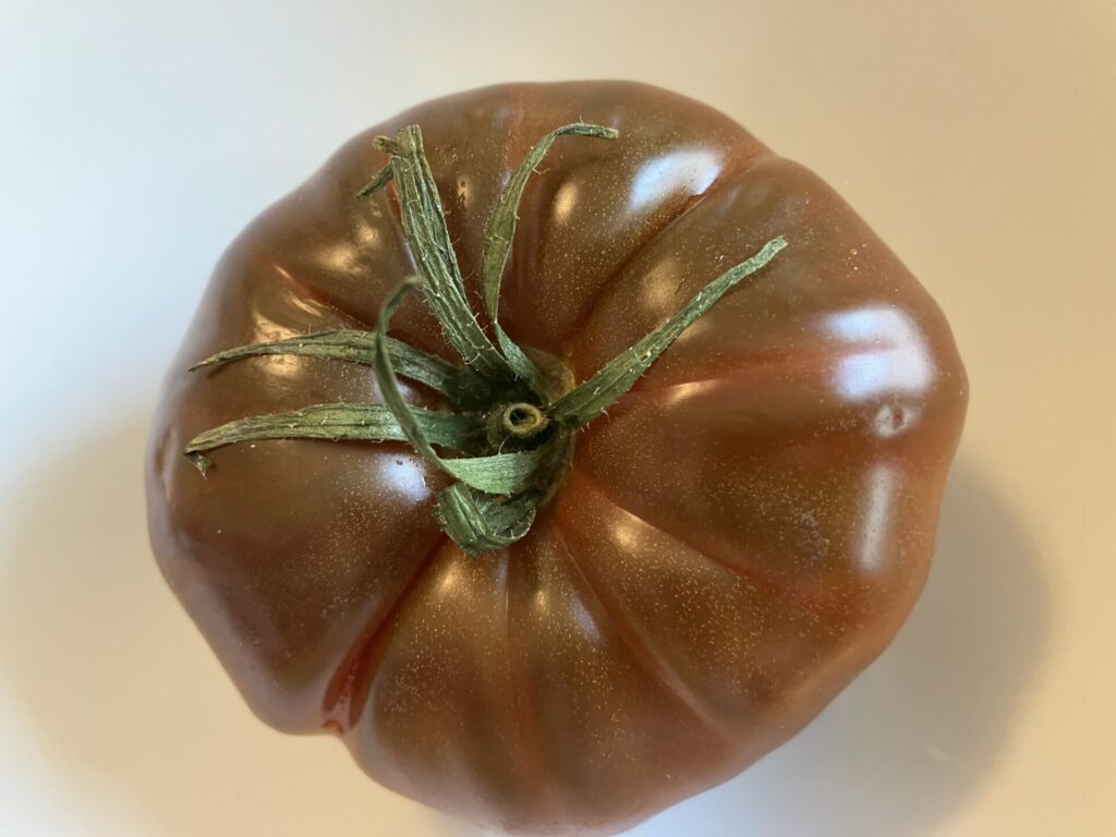 赤色のheirloom tomato