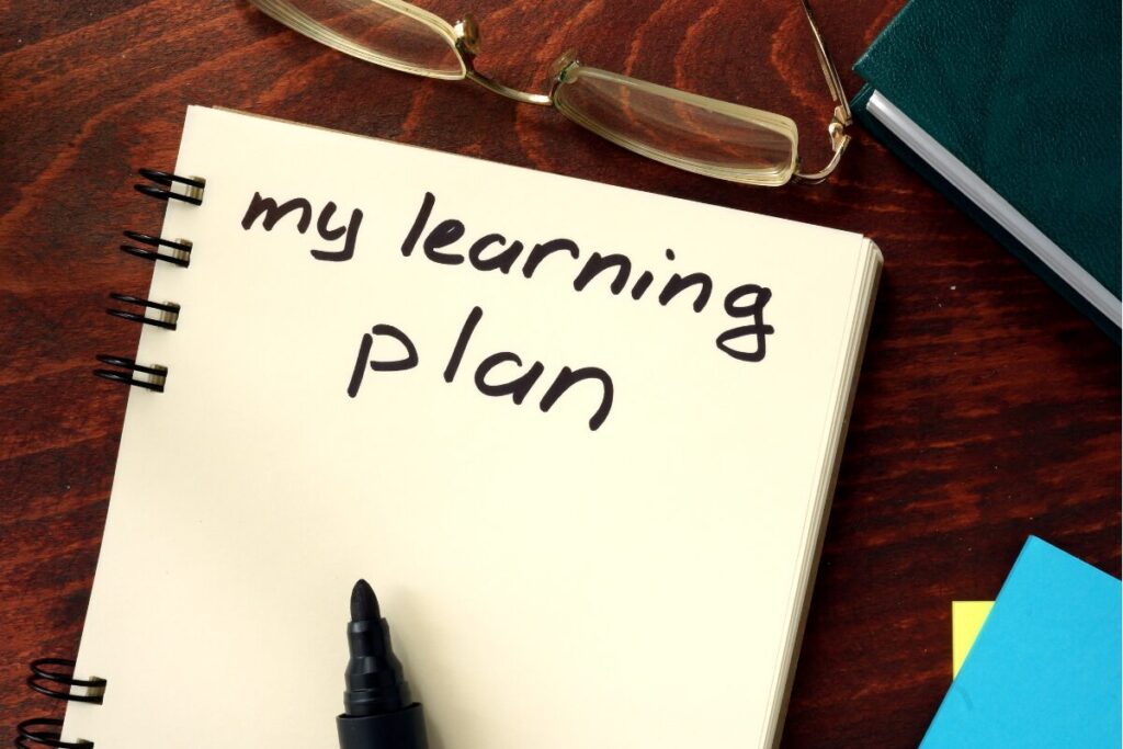 my lerning planの文字